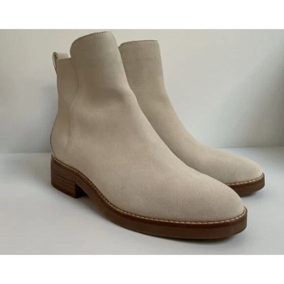 Cole Haan Waterproof Ivory Suede Ankle Boots – Size 7.5 – Never Worn - Picture 2 of 14